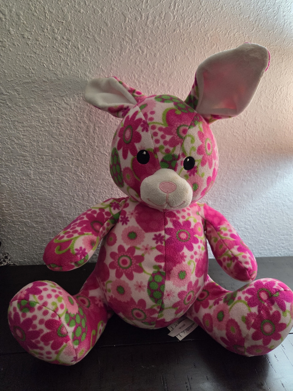 Melissa & Doug Pink Floral Plush Bunny Stuffed Animal